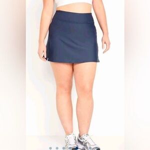 Old Navy Go-Dry Powersoft Skort – Navy Blue Medium Extra High Rise Athletic